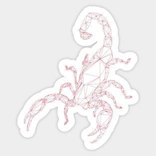 Scorpion 3D Red Sticker